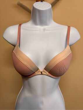Victoria’s Secret Fabulous by Victoria-Peach & Beige Push-Up Bra Size 34B